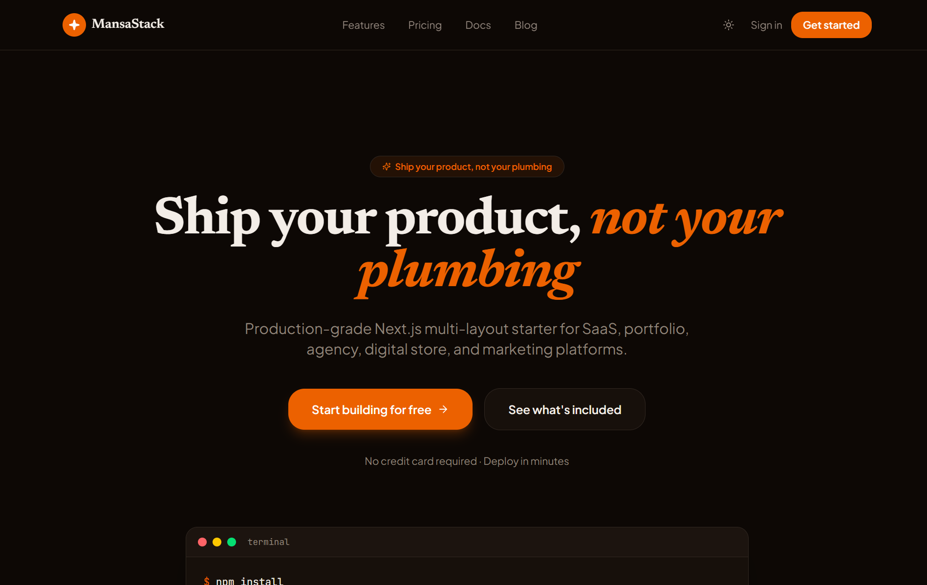 saas layout preview